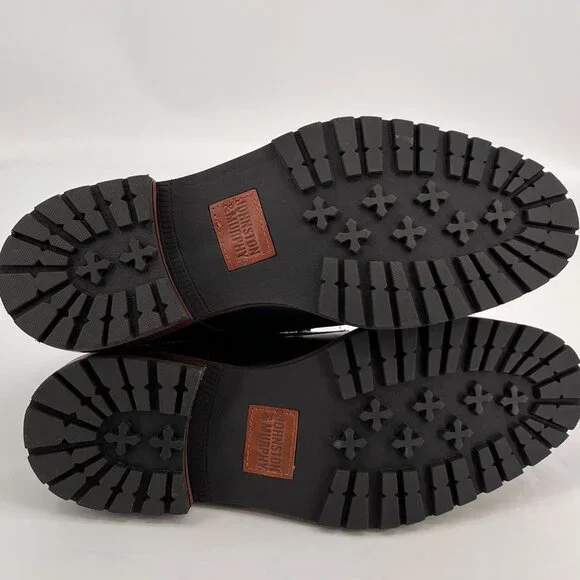 Johnston & Murphy Chadwick Boots Size 10.5M Black Leather EVA Rubber Lug Sole - Picture 14 of 16